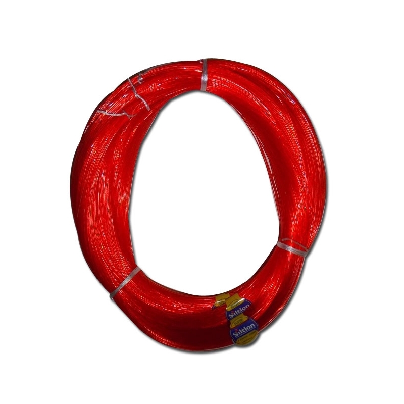 Monofilament a palangres pour congres,bars,etc, ø 1.1mm rouge 1000 mètres