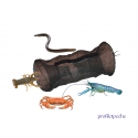 Nasse pliable - Diamètre 30cm, maille 4mm spécial, anguilles,crabes, crevettes,etc